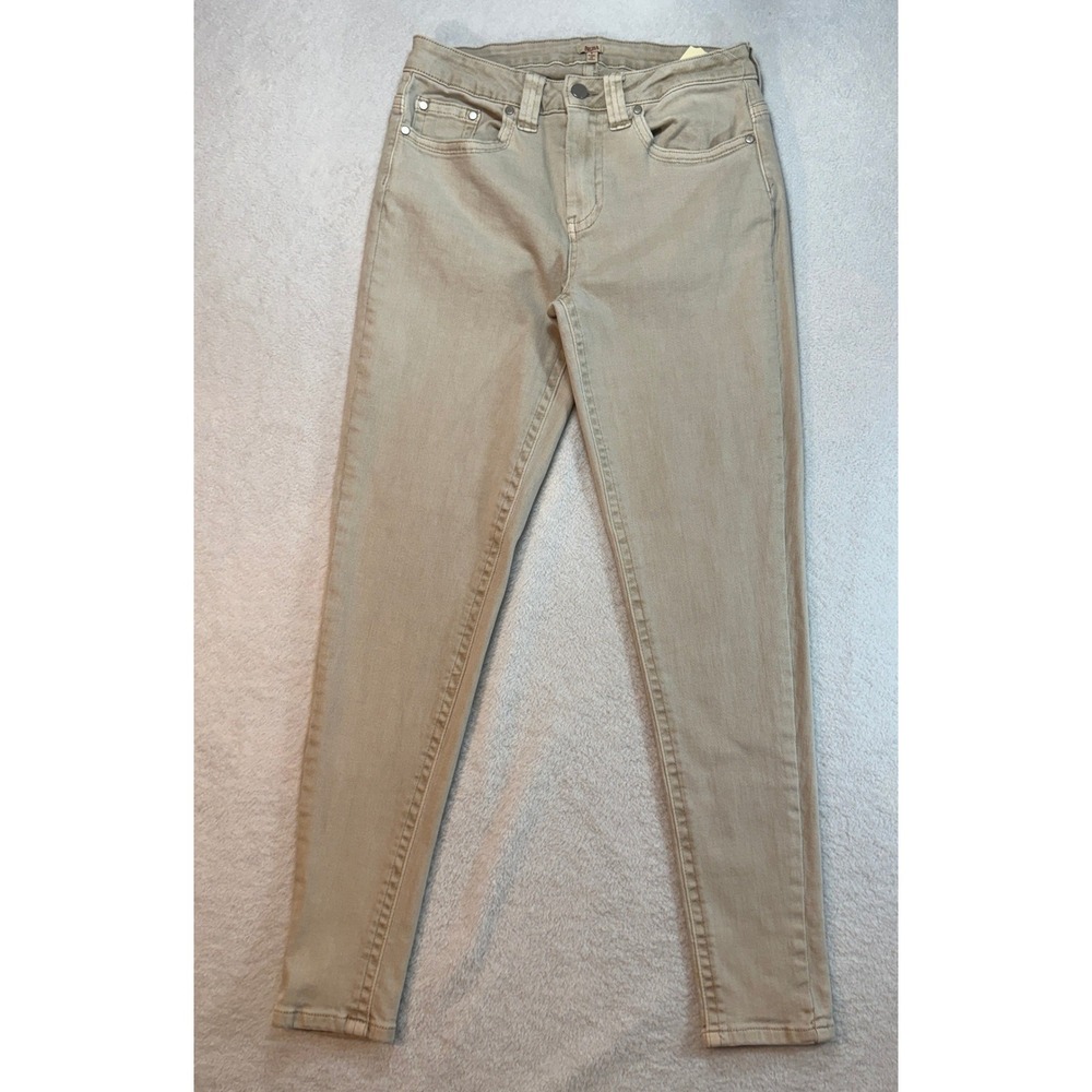 Reba Tanya Skinny Ankle Jeans Khaki Tan Stretch Denim Size 4 2000-2000